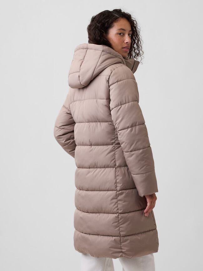 Relaxed Midi Puffer Coat gap relaxed midi puffer coat