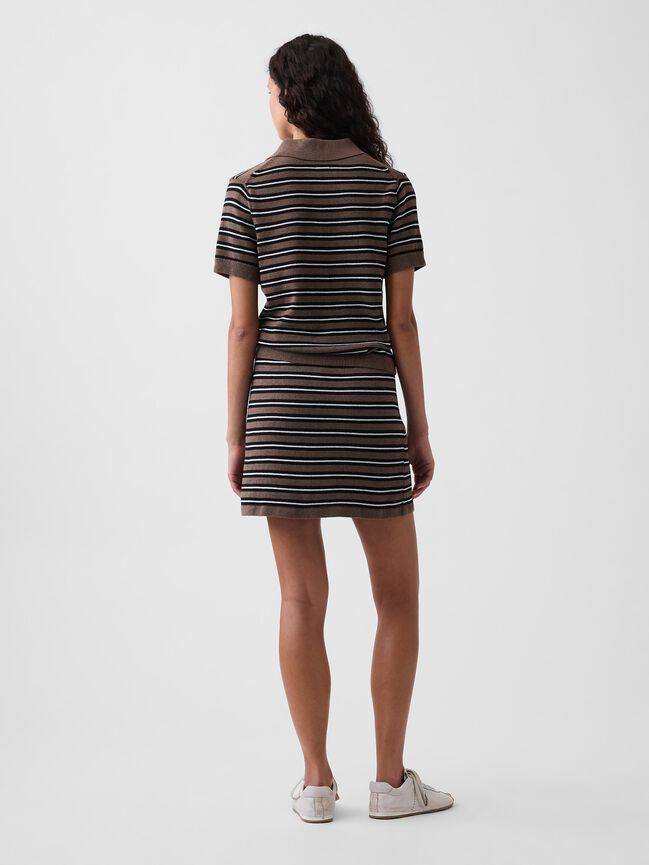100% Cotton Stripe Sweater Mini Skort gap 100 cotton stripe sweater mini skort