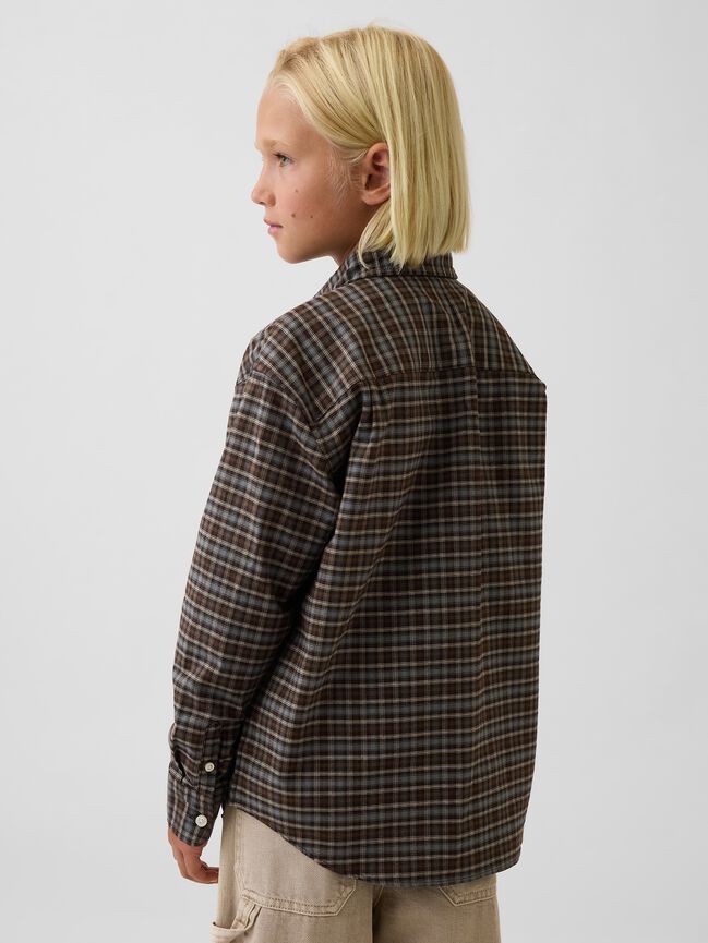 Kids Relaxed Plaid Oxford Shirt gap kids relaxed plaid oxford shirt