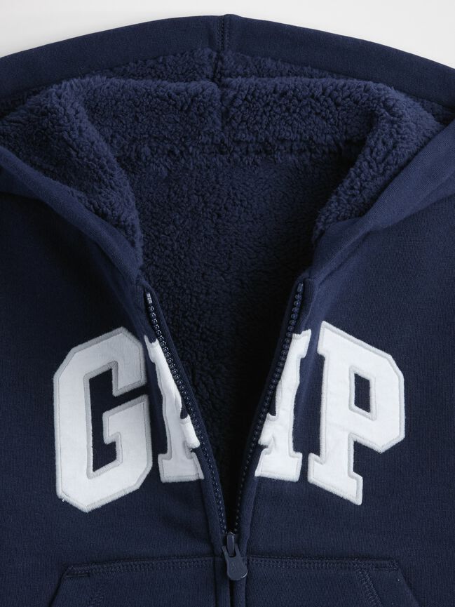 babyGap Logo Sherpa Zip Hoodie babygap logo sherpa zip hoodie