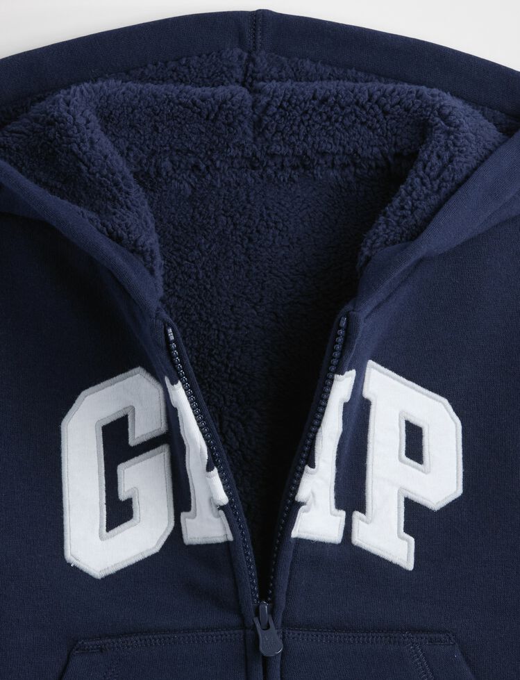 babyGap Logo Sherpa Zip Hoodie babygap logo sherpa zip hoodie