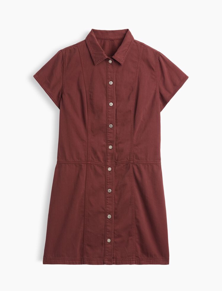 Denim Button-Front Mini Dress gap denim button front mini dress