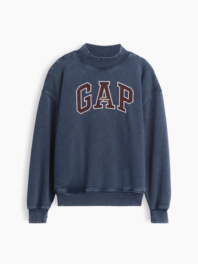 VintageSoft Oversized Mockneck Logo Sweatshirt gap vintagesoft oversized mockneck logo sweatshirt