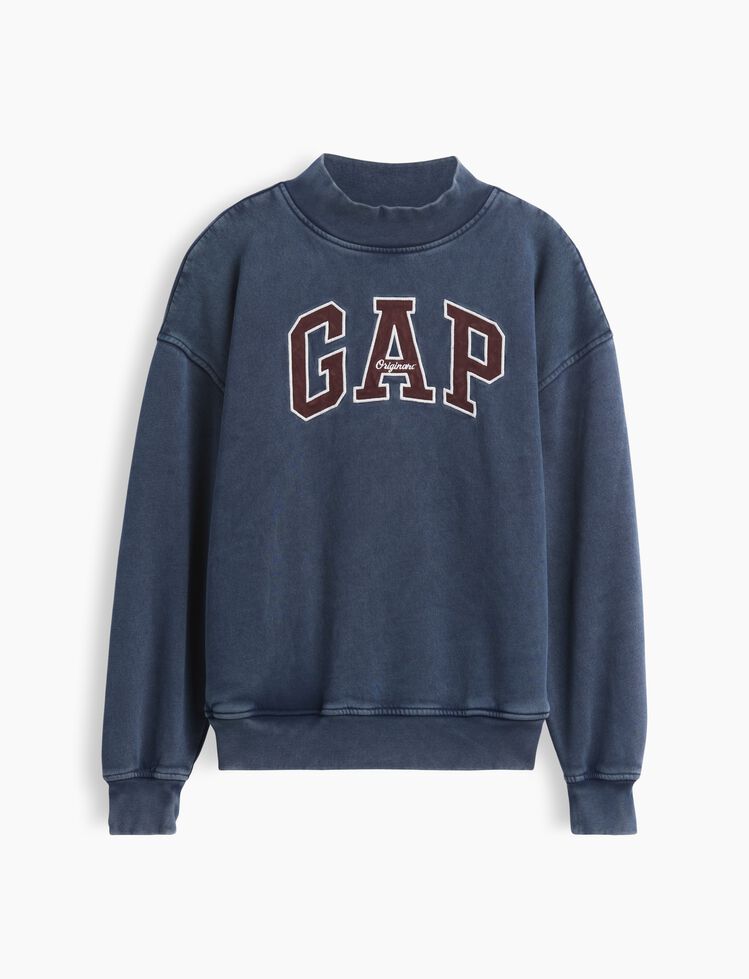 VintageSoft Oversized Mockneck Logo Sweatshirt gap vintagesoft oversized mockneck logo sweatshirt