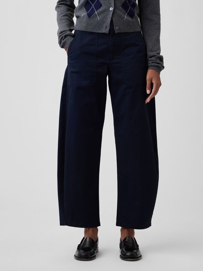 Mid Rise Barrel Khakis gap mid rise barrel khakis