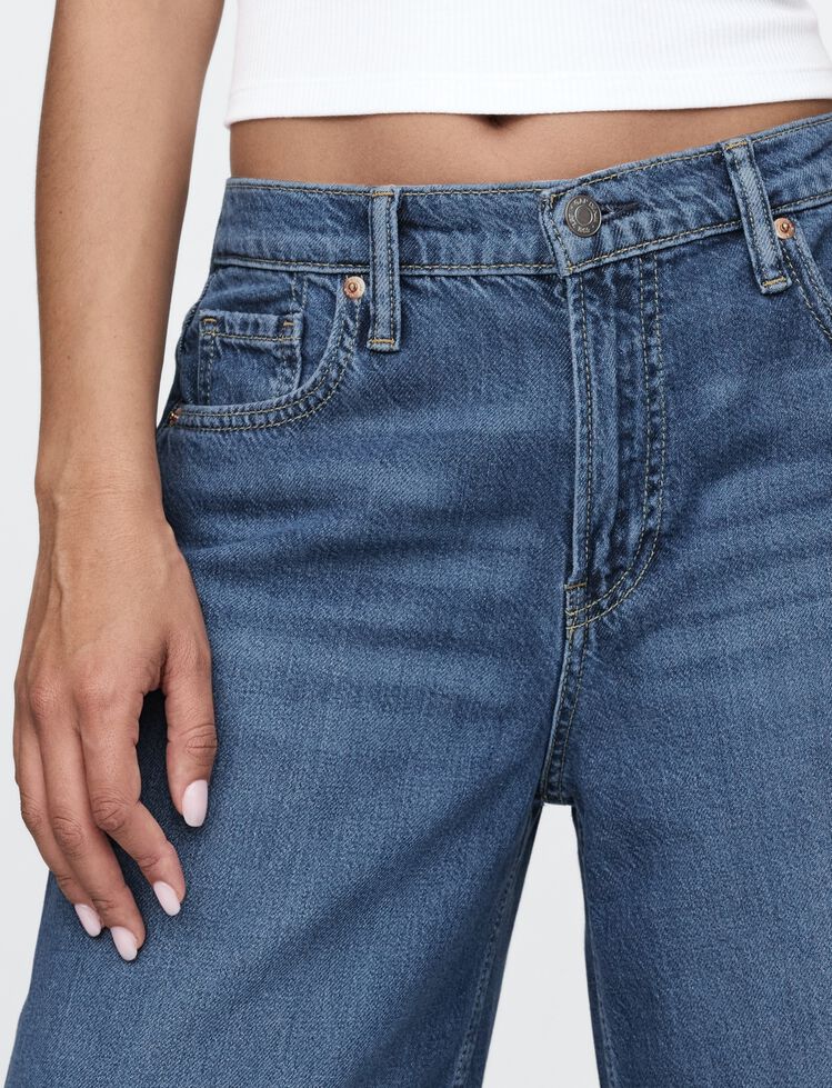 Mid Rise UltraSoft Baggy Jeans gap mid rise ultrasoft baggy jeans