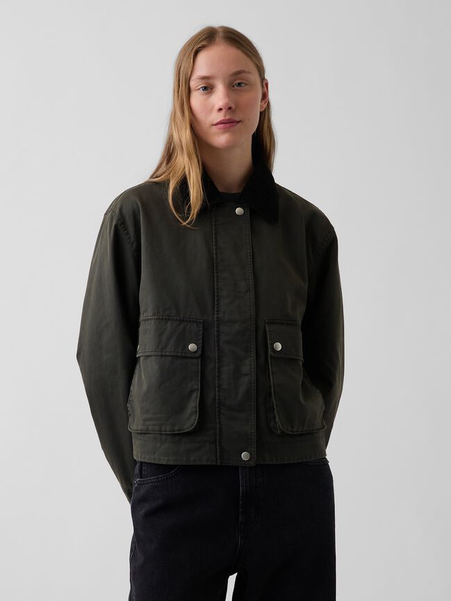 Waxed Canvas Barn Jacket gap waxed canvas barn jacket