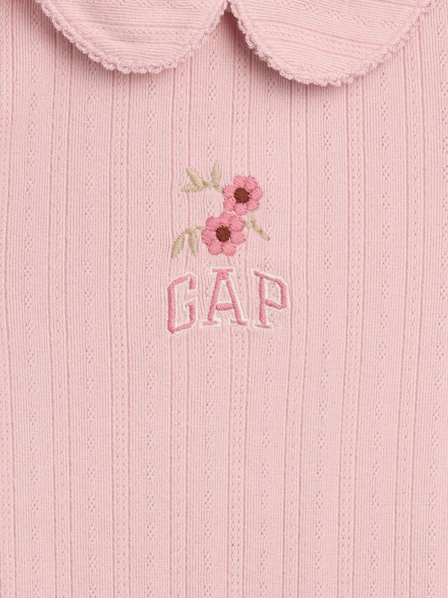 Baby Softspun Pointelle Footed One-Piece gap baby softspun pointelle footed one piece