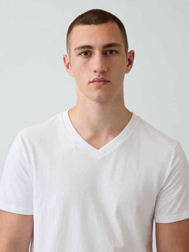 Cotton Jersey V-Neck T-Shirt gap cotton jersey v neck t shirt