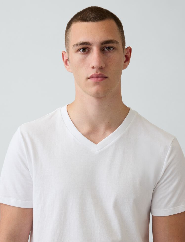 Cotton Jersey V-Neck T-Shirt gap cotton jersey v neck t shirt