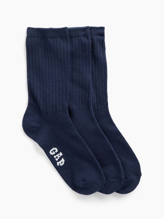 Kids Gap Logo Crew Socks (3-Pack) kids gap logo crew socks 3 pack