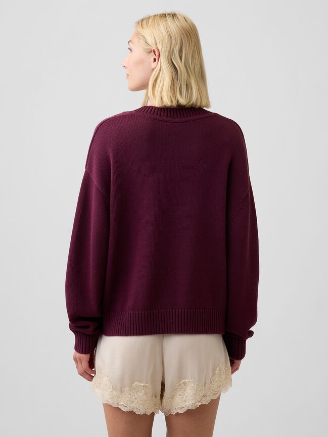 Oversized V-Neck Sweater gap oversized v neck sweater