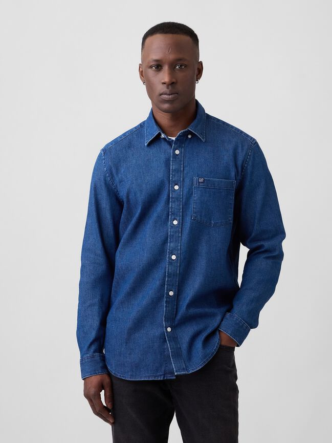 Relaxed Denim Shirt gap relaxed denim shirt
