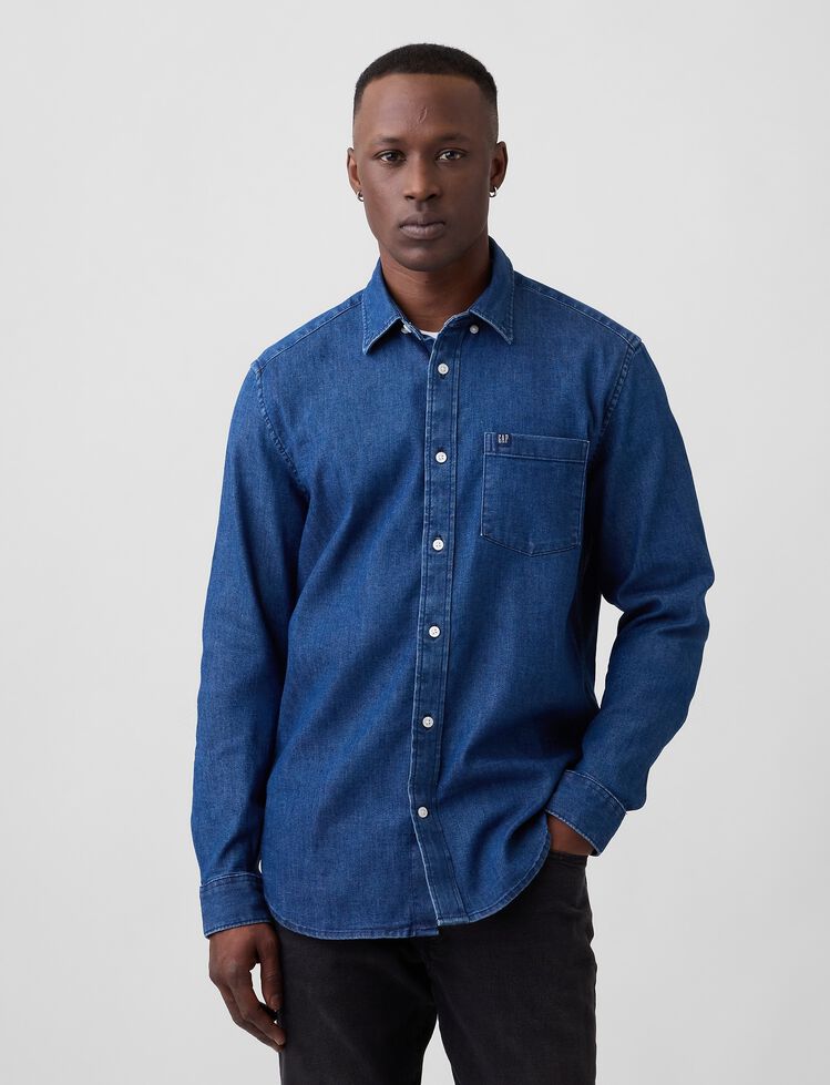 Relaxed Denim Shirt gap relaxed denim shirt