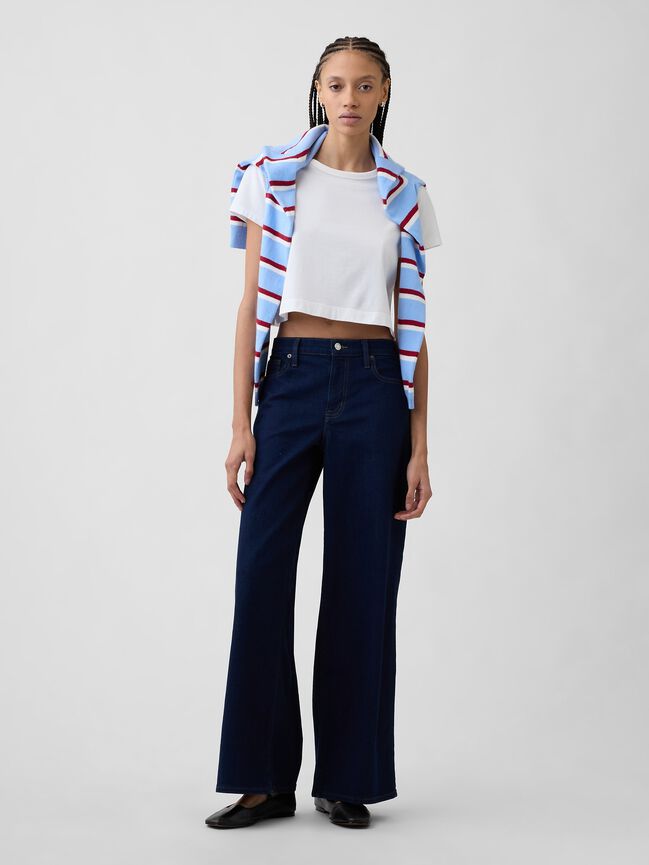 Mid Rise Wide-Leg Jeans gap mid rise wide leg jeans