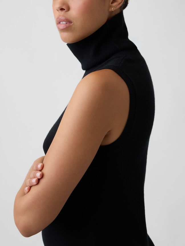 CashSoft Sleeveless Turtleneck Midi Dress gap cashsoft sleeveless turtleneck midi dress
