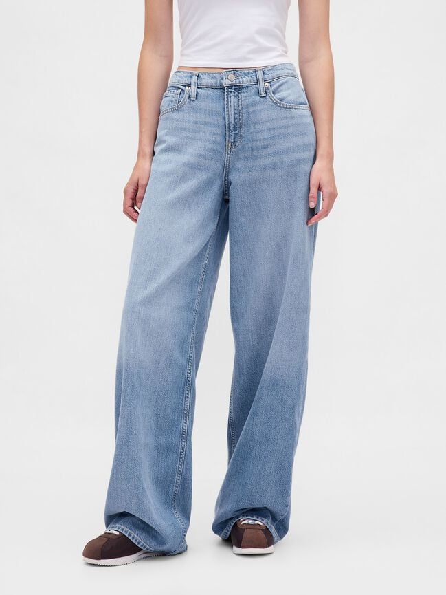 Mid Rise UltraSoft Baggy Jeans gap mid rise ultrasoft baggy jeans