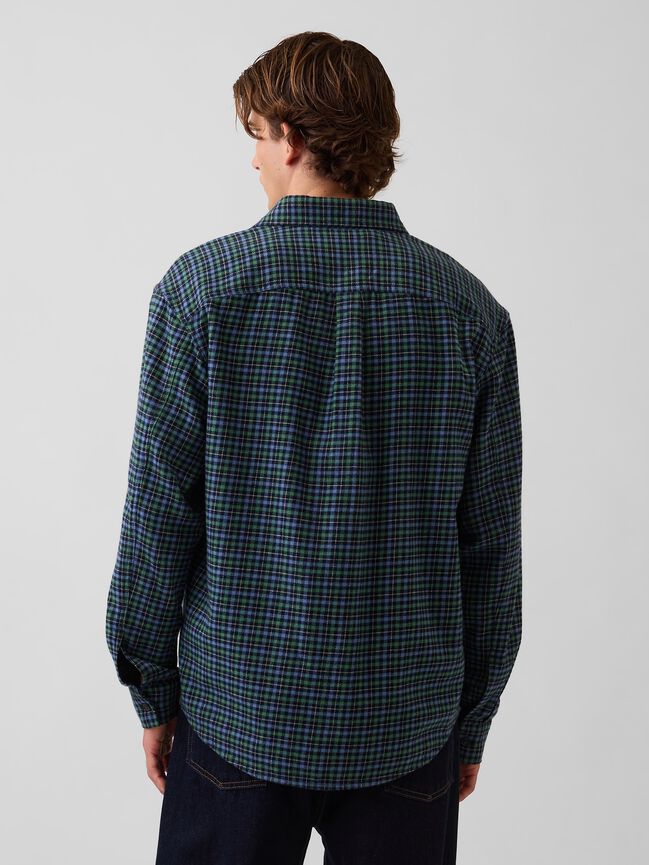 Relaxed Flannel Shirt gap relaxed flannel shirt