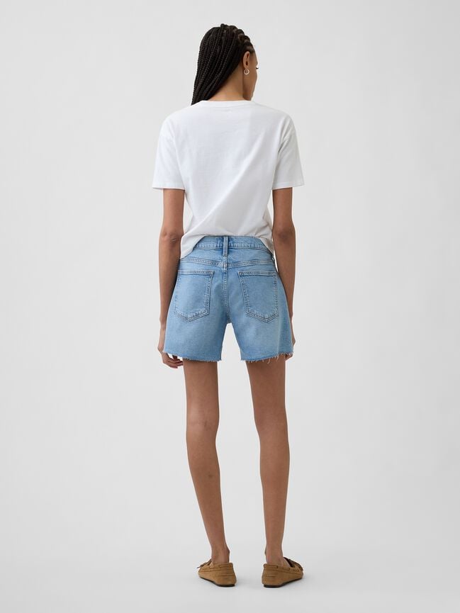 5" Mid Rise Soft Denim Shorts gap 5 mid rise soft denim shorts