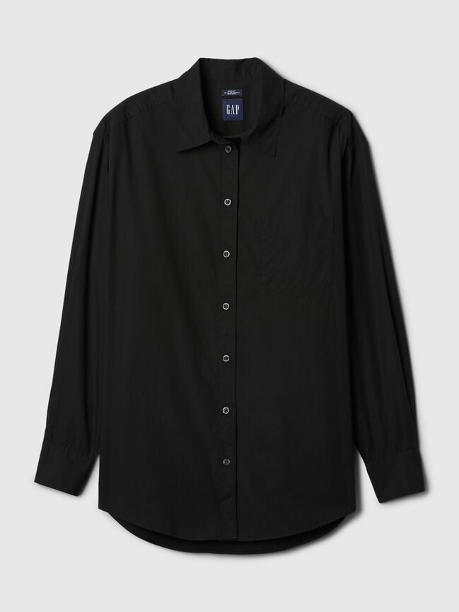 Organic Cotton Poplin Big Shirt gap organic cotton poplin big shirt