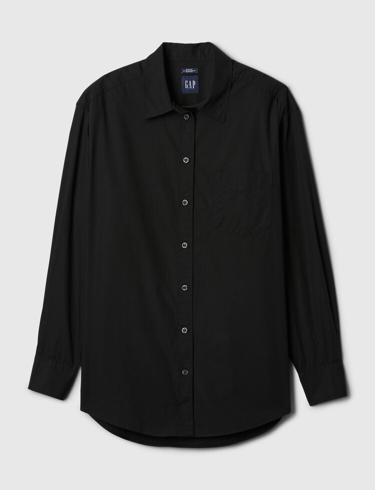 Organic Cotton Poplin Big Shirt gap organic cotton poplin big shirt