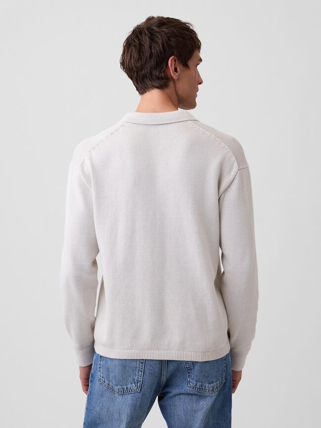Relaxed Polo Sweater gap relaxed polo sweater