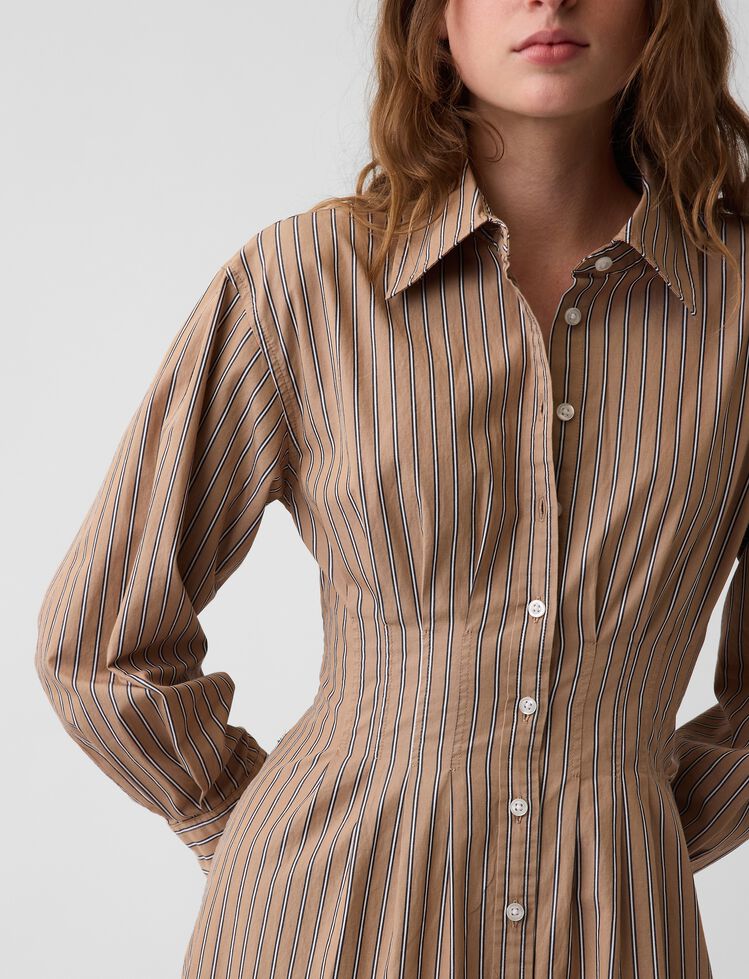 Organic Cotton Pleated Mini Shirtdress gap organic cotton pleated mini shirtdress