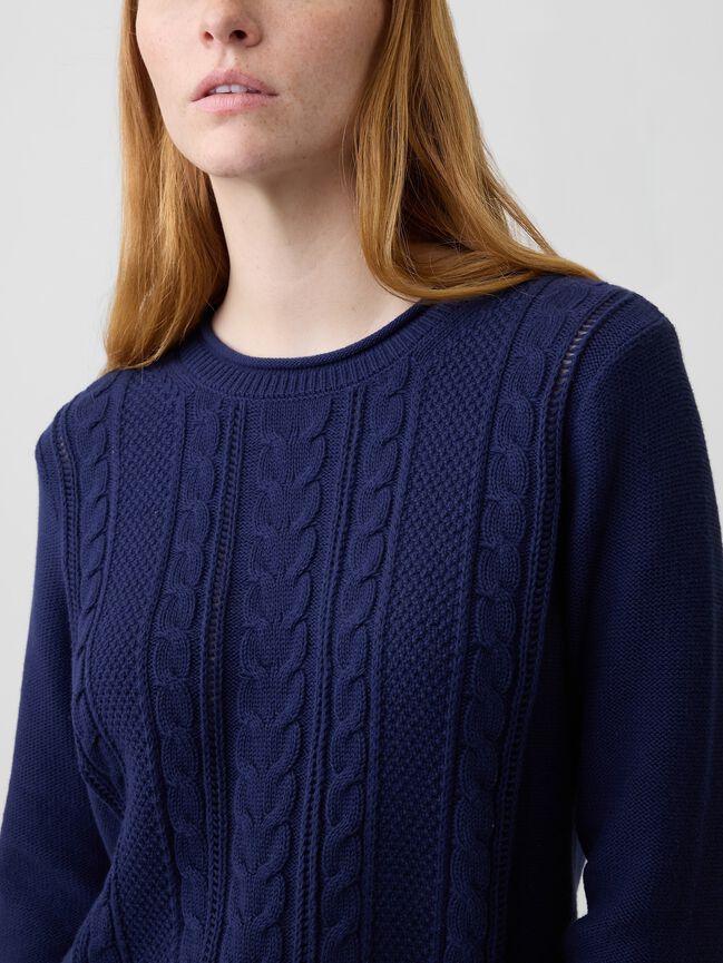 Rollneck Cable-Knit Sweater gap rollneck cable knit sweater