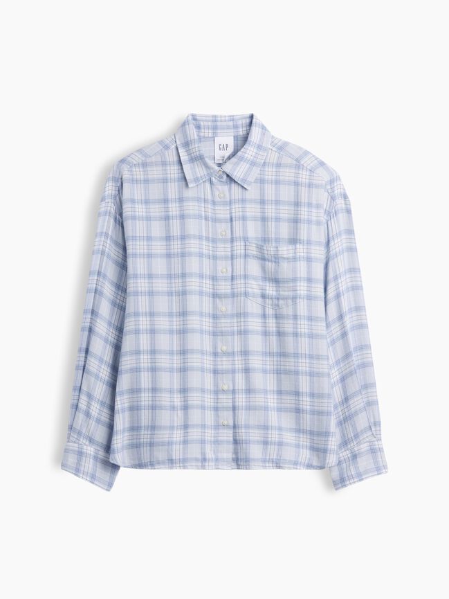 Oversized Shirt in Flannel gap oversized shirt in flannel