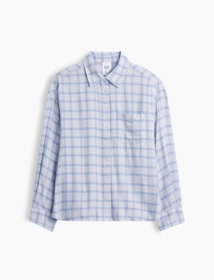 Oversized Shirt in Flannel gap oversized shirt in flannel