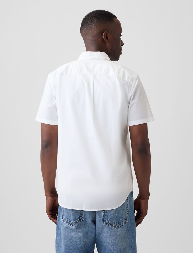 Stretch Poplin Shirt in Standard Fit gap stretch poplin shirt in standard fit