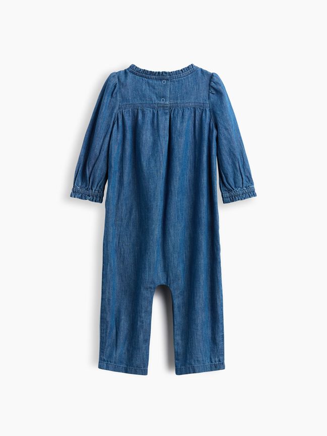 Baby Denim Heart One-Piece gap baby denim heart one piece