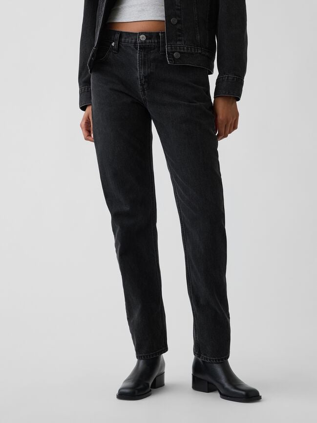 Mid Rise Straight Taper Jeans gap mid rise straight taper jeans