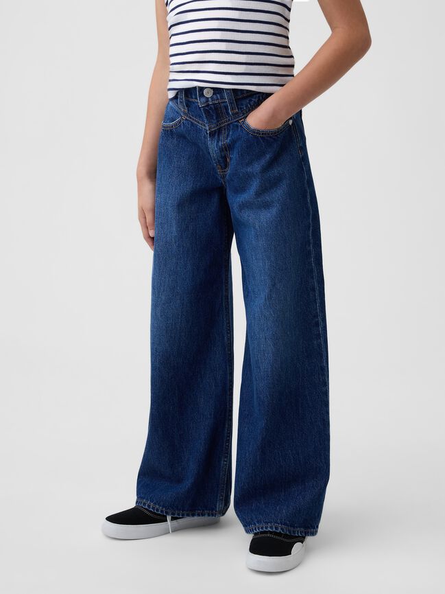 Kids Low Rise Front Yoke Baggy Jeans gap kids low rise front yoke baggy jeans