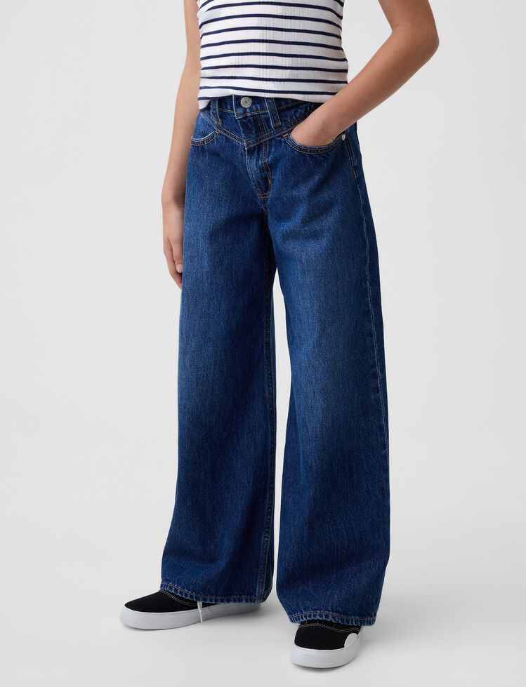 Kids Low Rise Front Yoke Baggy Jeans gap kids low rise front yoke baggy jeans