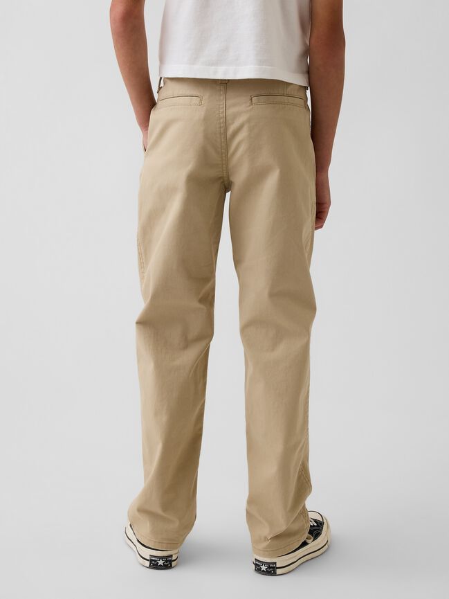 Kids Uniform Stretch Relaxed Straight Khakis gap kids uniform stretch relaxed straight khakis