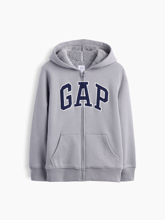 Kids Sherpa-Lined Zip Hoodie gap kids sherpa lined zip hoodie