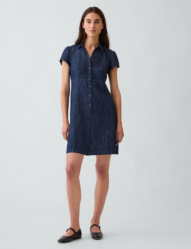 Empire-Waist Mini Shirtdress gap empire waist mini shirtdress