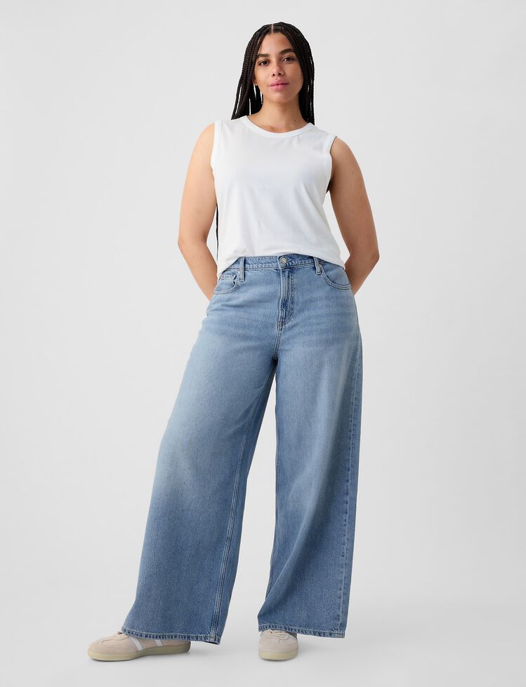 Mid Rise UltraSoft Baggy Jeans gap mid rise ultrasoft baggy jeans