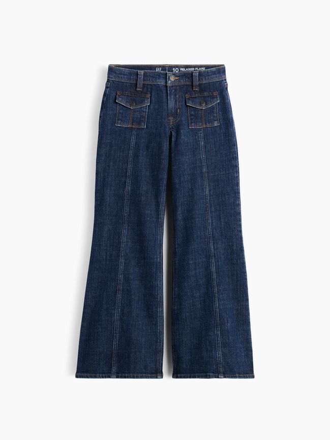 Kids Low Rise Relaxed Flare Jeans gap kids low rise relaxed flare jeans