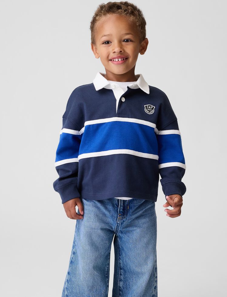 Baby & Toddler Colorblock Rugby Polo Shirt gap baby toddler colorblock rugby polo shirt
