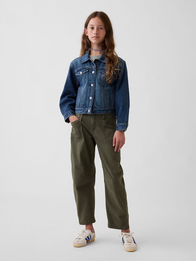 Kids High Rise Barrel Jeans gap kids high rise barrel jeans