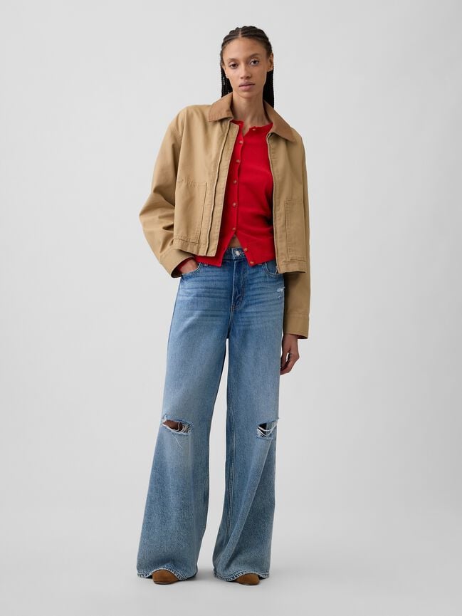 Crewneck Cardigan gap crewneck cardigan