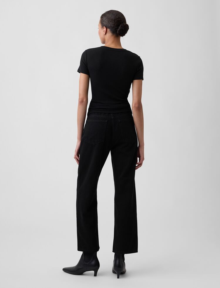 Low Slung SuperSoft Relaxed Straight Crop Jeans gap low slung supersoft relaxed straight crop jeans
