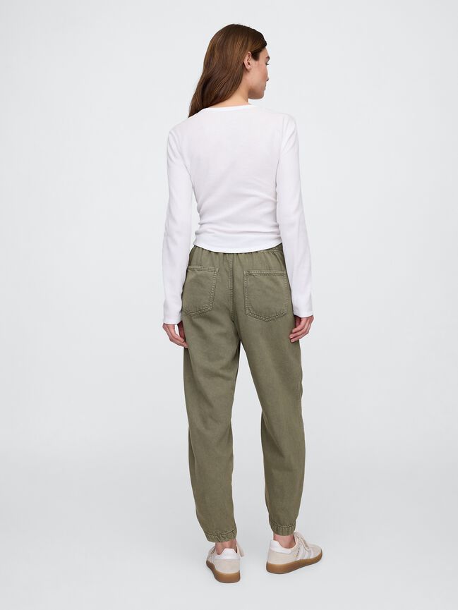 Mid Rise Pull-On Soft Barrel Jeans gap mid rise pull on soft barrel jeans