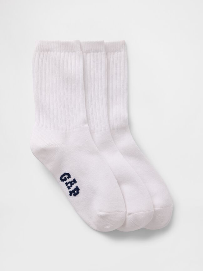 Kids Gap Logo Crew Socks (3-Pack) kids gap logo crew socks 3 pack