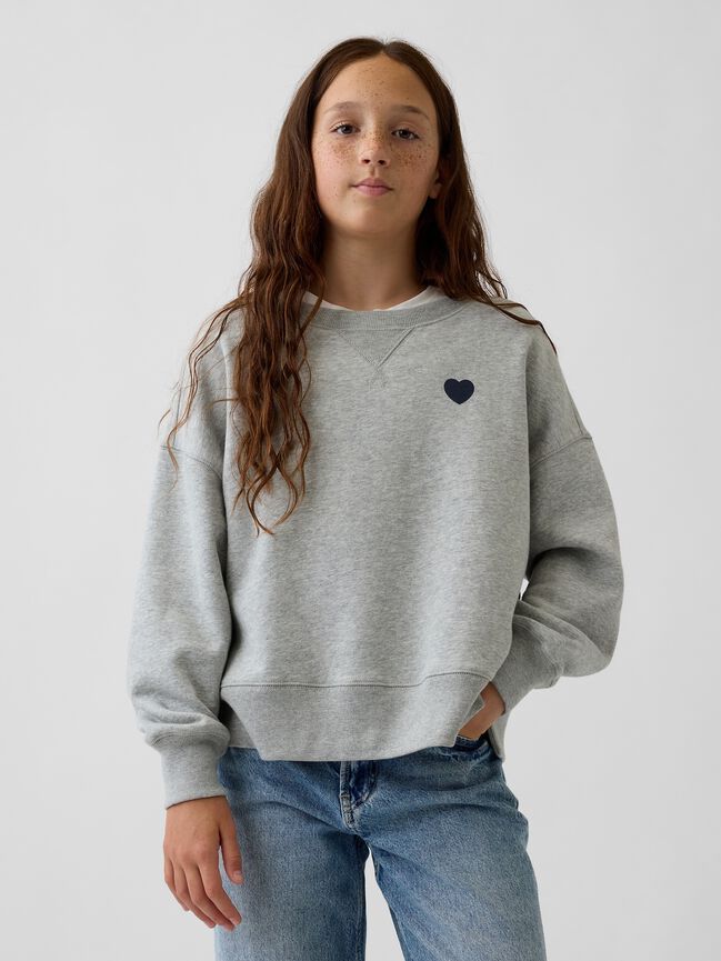 Kids VintageSoft Oversized Split-Hem Sweatshirt gap kids vintagesoft oversized split hem sweatshirt