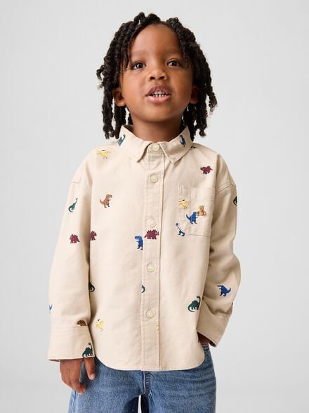 gap baby toddler print oxford big shirt gap baby toddler print oxford big shirt