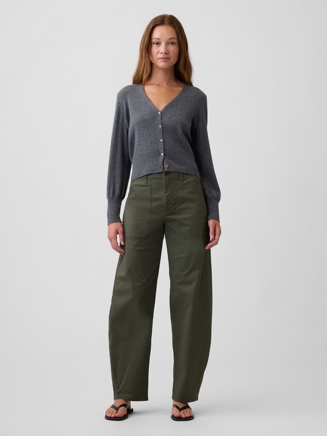 Mid Rise Barrel Khakis gap mid rise barrel khakis