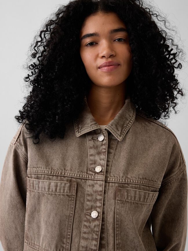 Denim Oversized Shirt Jacket gap denim oversized shirt jacket